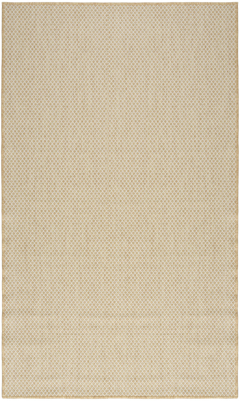 HomeRoots 2' X 3' Natural And Tan Geometric Indoor Outdoor Area Rug image number 0