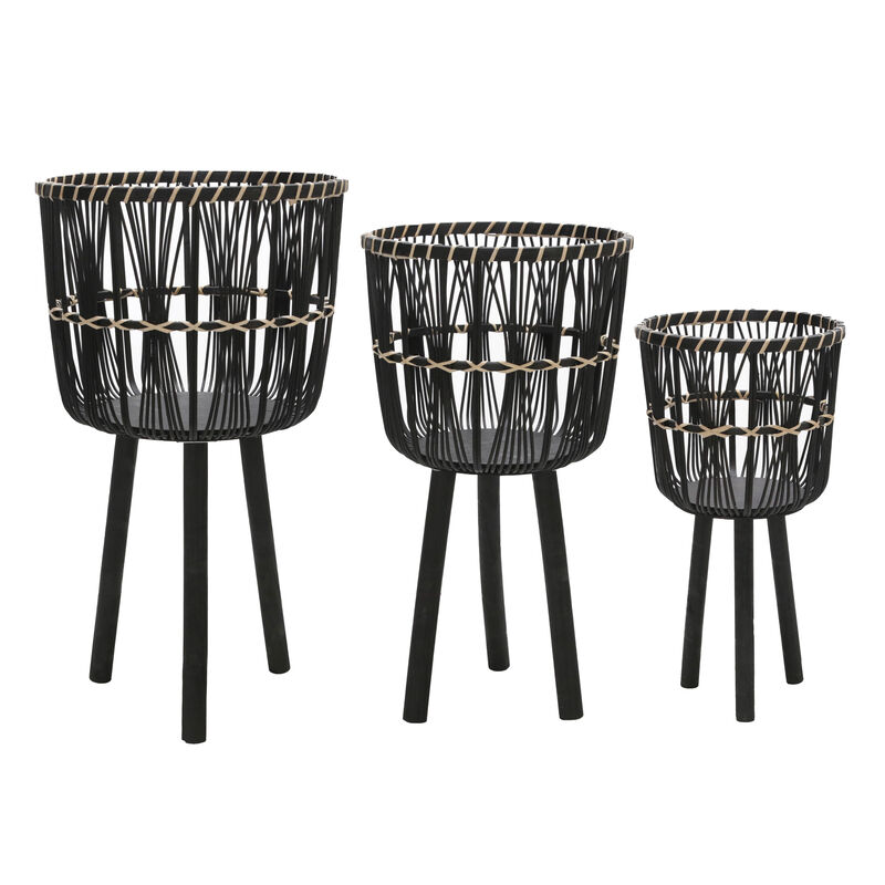 S/3 Bamboo Planters 11/13/15" image number 0