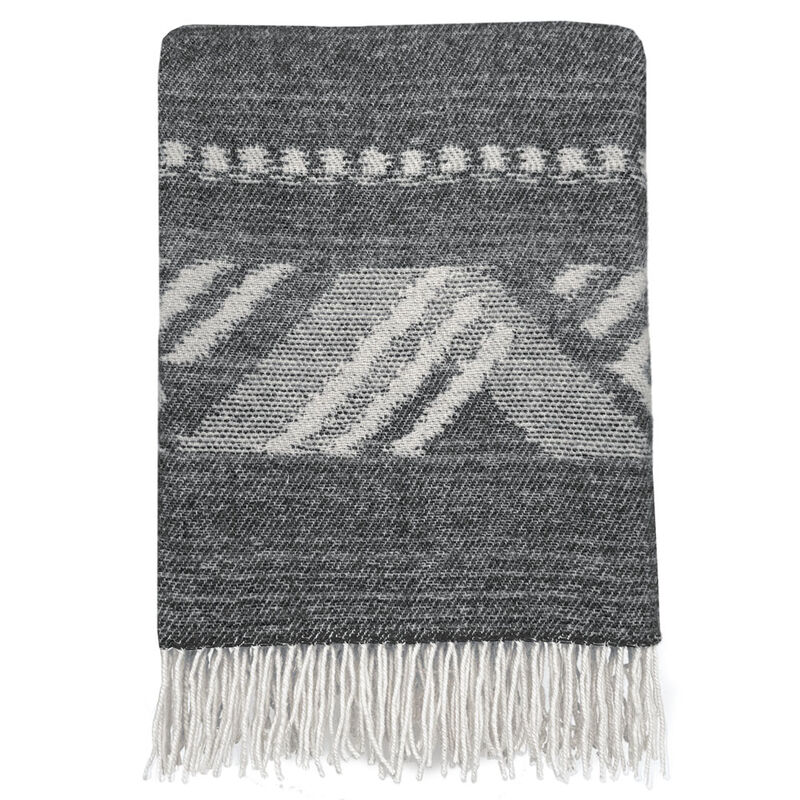 Mochica wool throw black