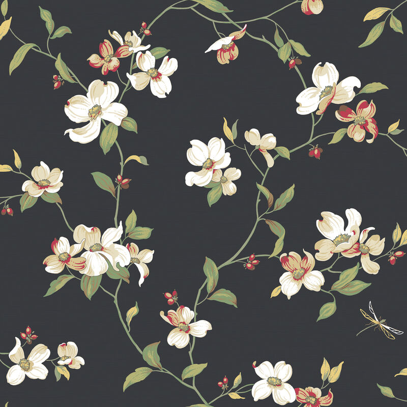 Dogwood Black Wallpaper image number 0