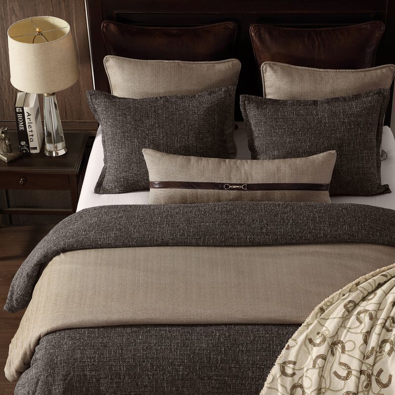 Tweed Brown King Duvet Cover Set image number 3