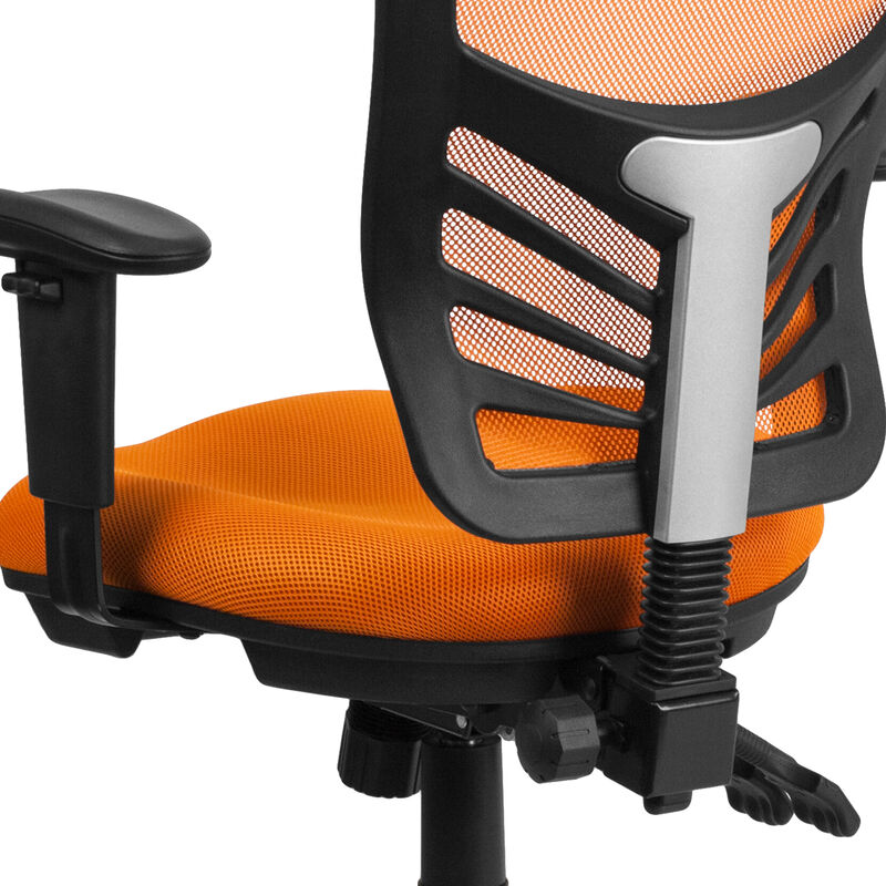 Nicholas Mid-Back Dark Gray Mesh Multifunction Executive Swivel Ergonomic Office Chair with Adjustable Arms image number 5