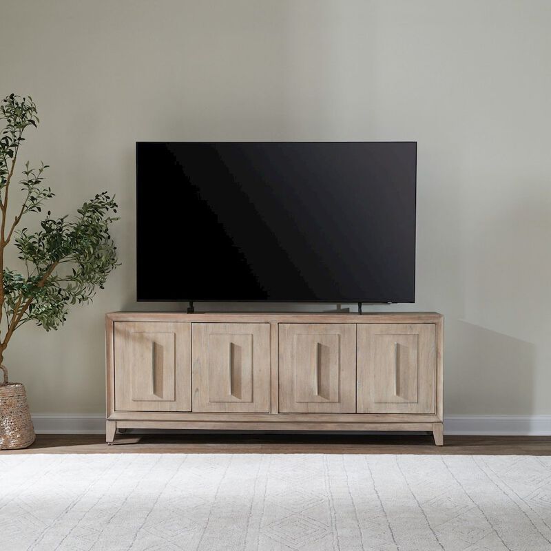 Liberty Furniture Brentwood 78 Inch TV Console for Living Room  - Sandstone image number 8