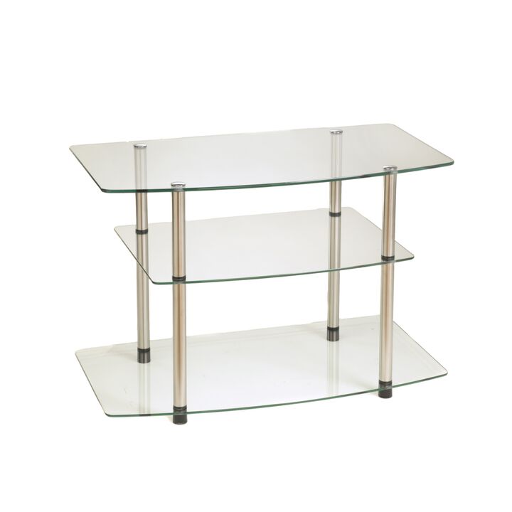Convenience Concepts Designs2Go Classic Glass 3 Tier TV Stand