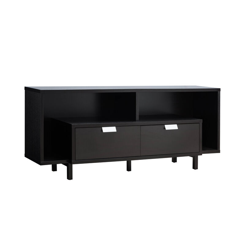 Red Cocoa 60"W U-Shaped Legs TV Stand with 2 Drawers