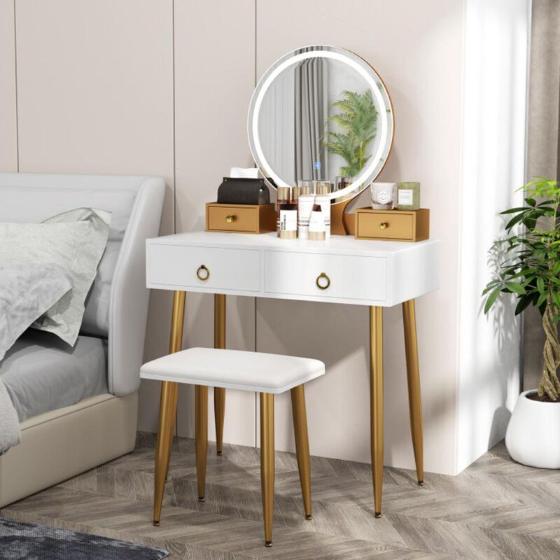 Hivvago Vanity Table Set with Mirror