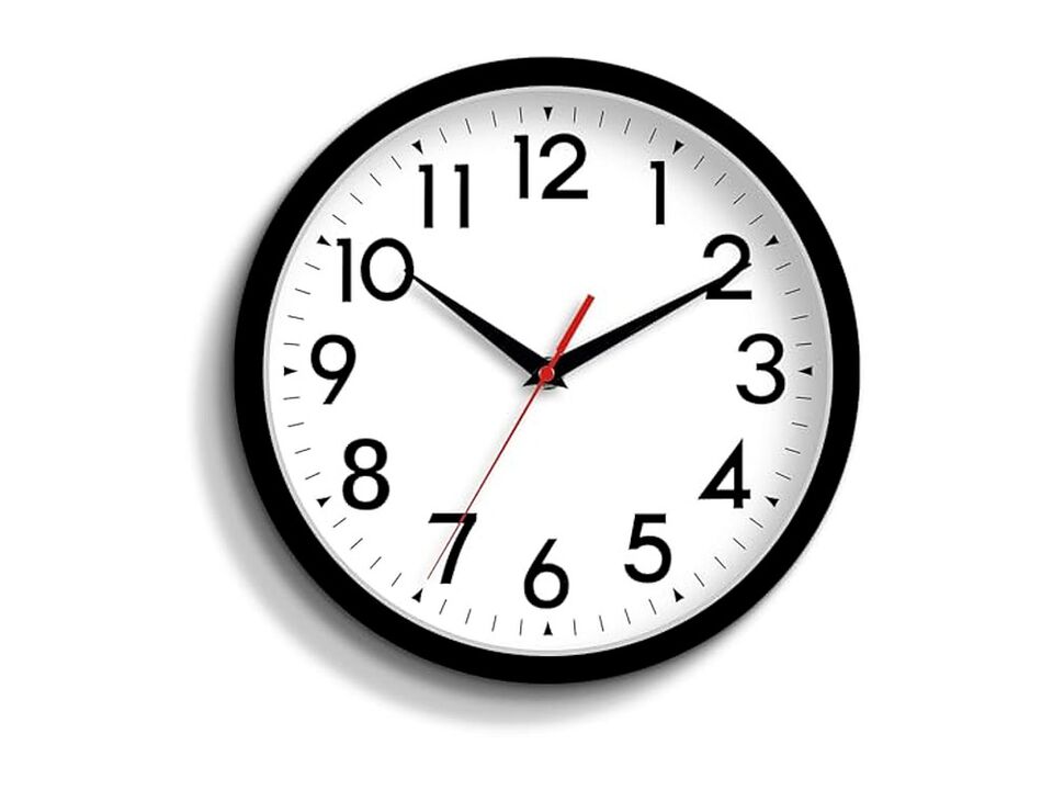 Black Wall Clock 12 Inch Silent Non Ticking Outdoor Battery Operated