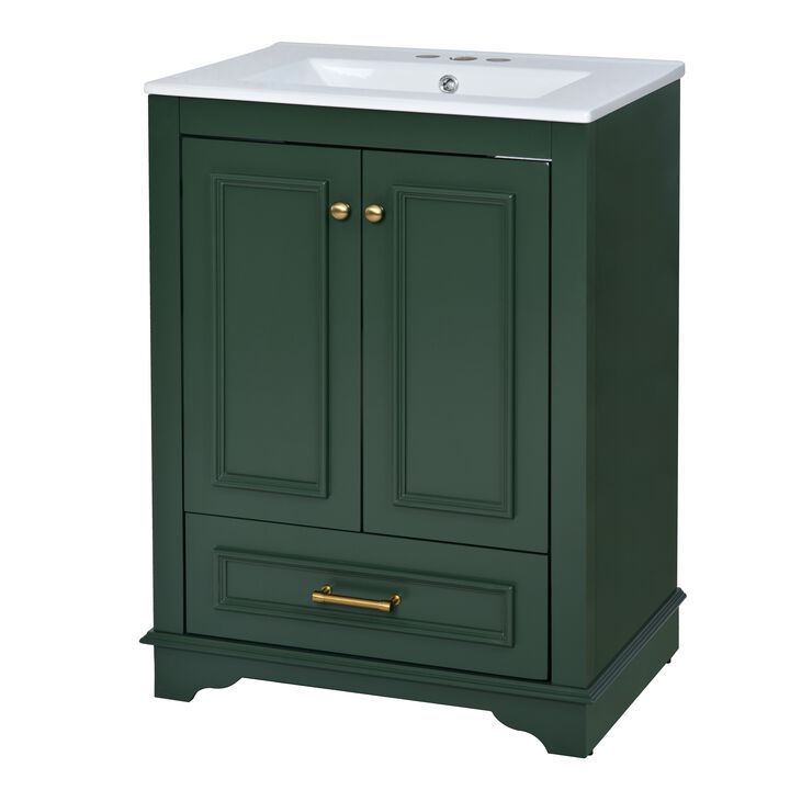 24''  Modern Freestanding Bathroom Vanity with Sink Combo