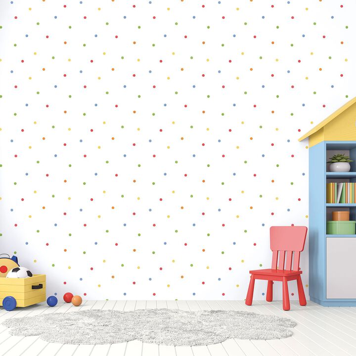 Tiny Tots 2 Dots Multi-coloured Wallpaper G78367