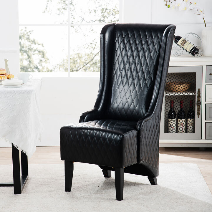 Montzi  Faux Leather Accent Chair