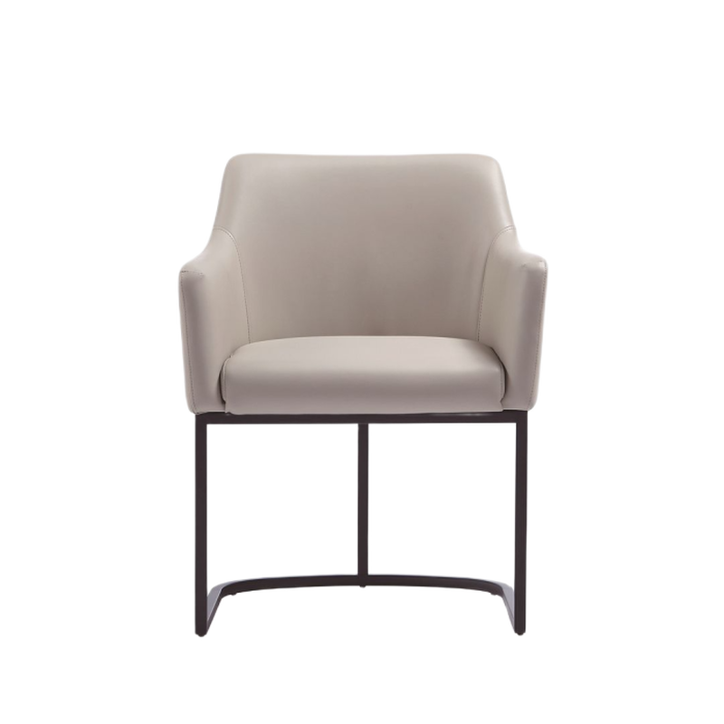 Serena Light Gray Dining Arm Chairs (Set of 2)