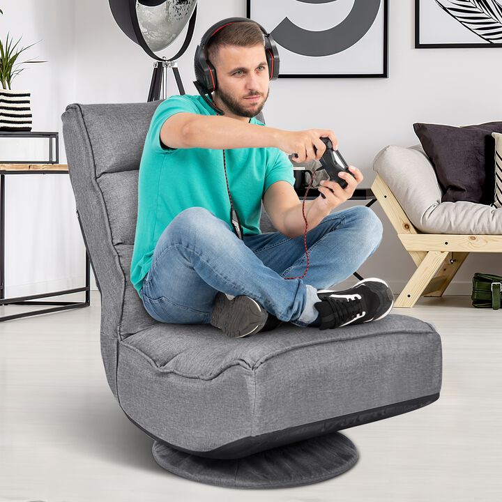 5-Position Folding Floor Gaming Chair