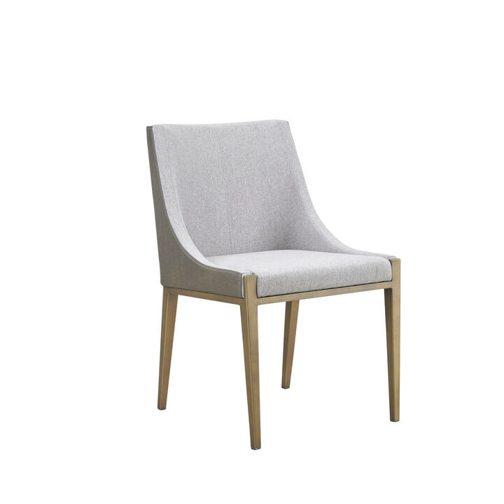 Fairview Modern Grey & Brass Dining Chair