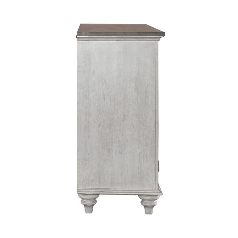 Liberty Furniture Ocean Isle Buffet in Antique White w/ Weathered Pine image number 3
