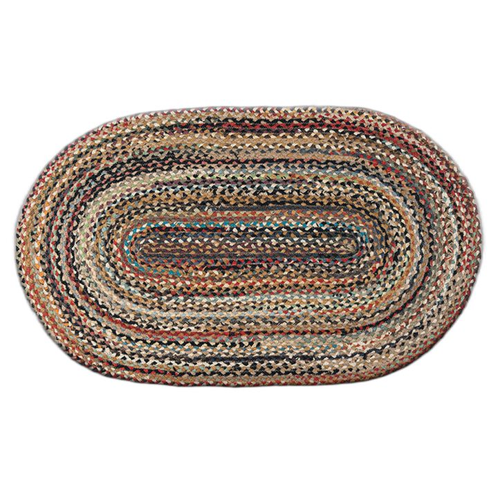 Earth Rugs C-999 Random Oval Braided Rug 27 X 45