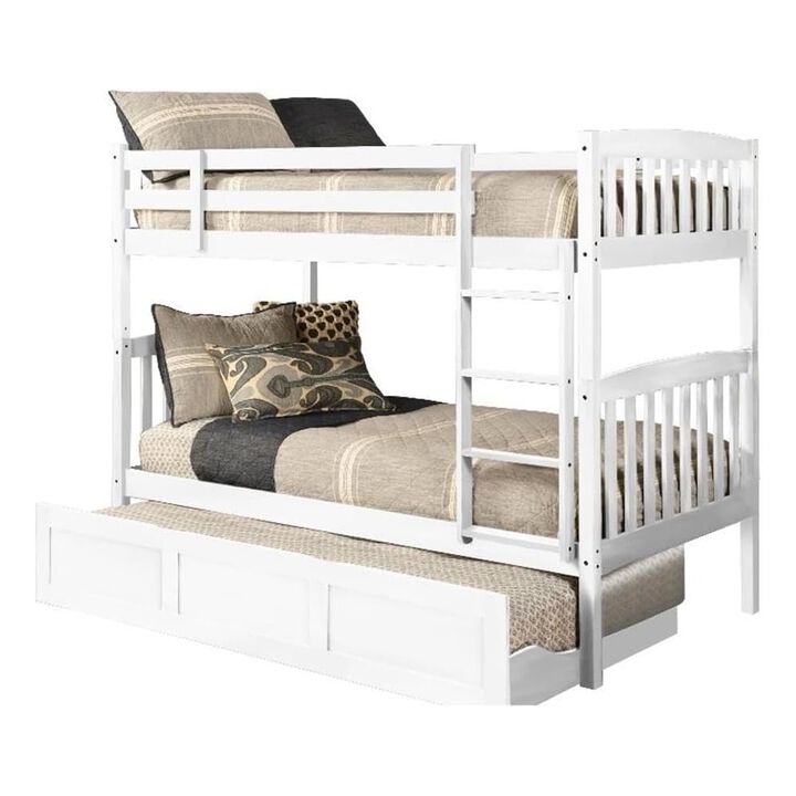 Claire Twin Wood Bunk Bed and Trundle Bed-Mattresses Not Included