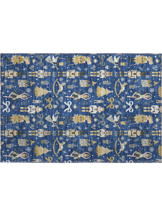 Merry & Bright MY29 Navy 20" x 30" Rug