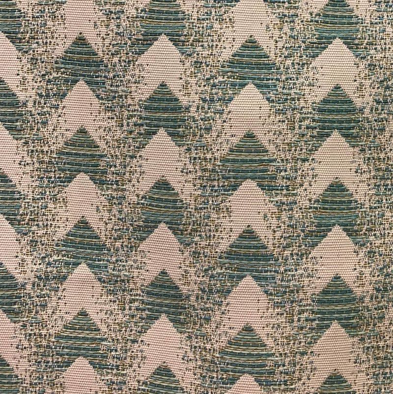 Plutus Brands Forest Jade Sea Green Chevron Luxury Outdoor/Indoor Throw Pillow image number 2