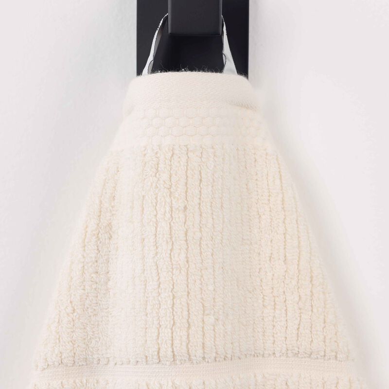 Solid Ribbed Viscose Cotton Blend Towel Set for Everyday Use image number 2