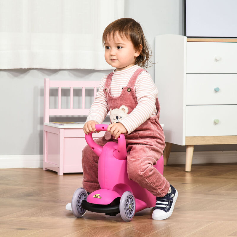 BreeBe 3-in-1 Ride On Push Car, Kids Scooter, Sliding Walker, Push Rider, with Adjustable Handlebar, 3 Balanced Wheels, Removable Storage Seat image number 7