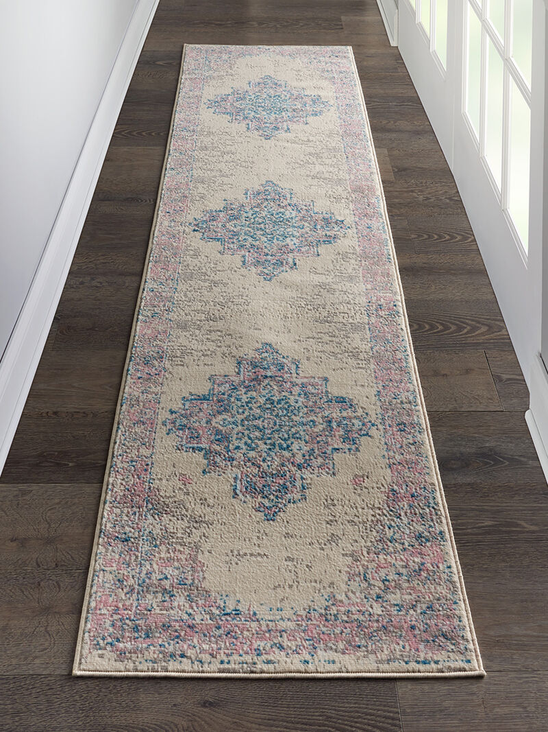Grafix GRF14 Ivory/Pink 2' x 4' Rug