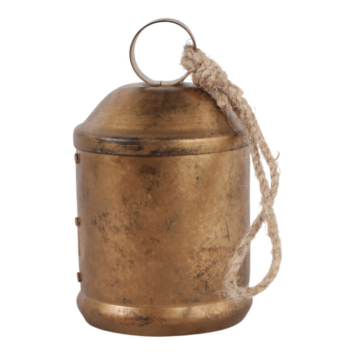 6" 22 Oz Cinnamon Bell Candle, Gold