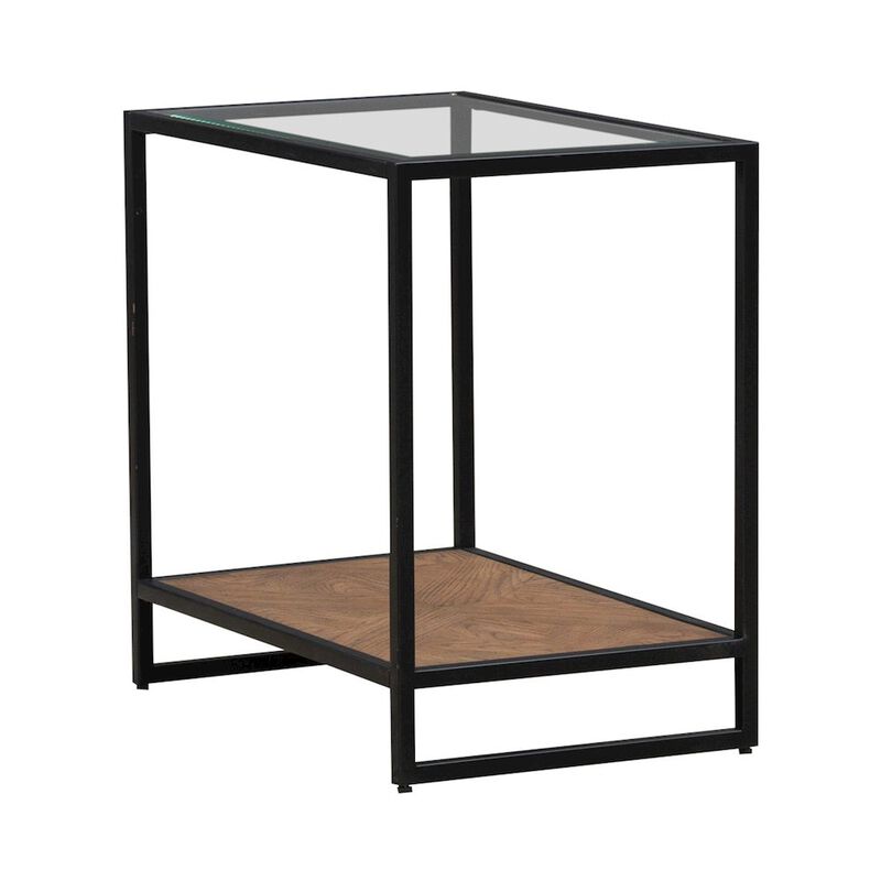 Liberty Furniture Bedford Chairside Table for Living Room - Weathered Oak image number 6