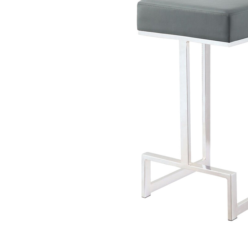 Metal Counter Height Stool, Grey