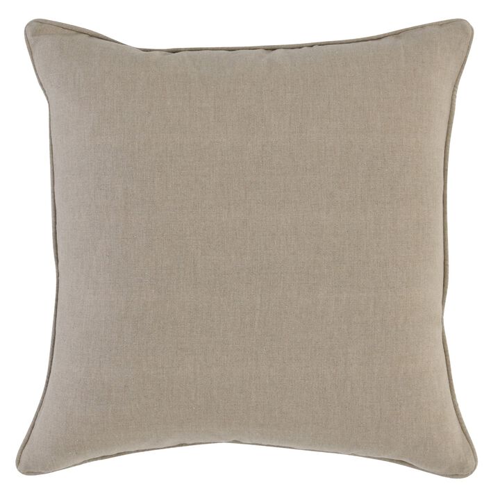 22 x 22 Soft Fabric Accent Throw Pillow, Woven Striped Design, Brown Beige-Benzara