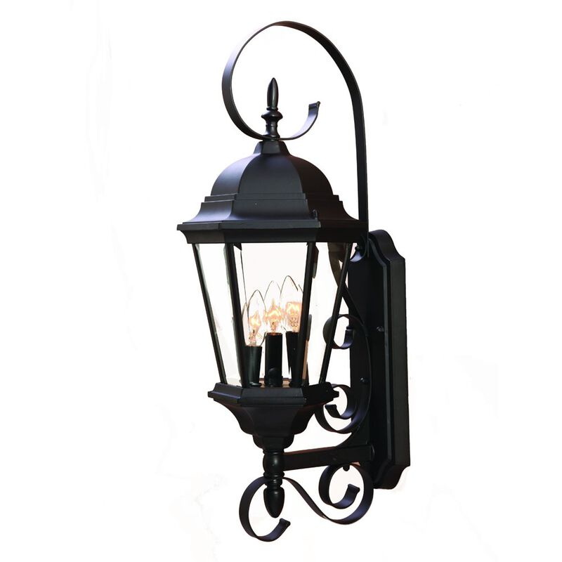 Contemporary Three-Light Swing Arm Lantern Wall Light for Home Interiors