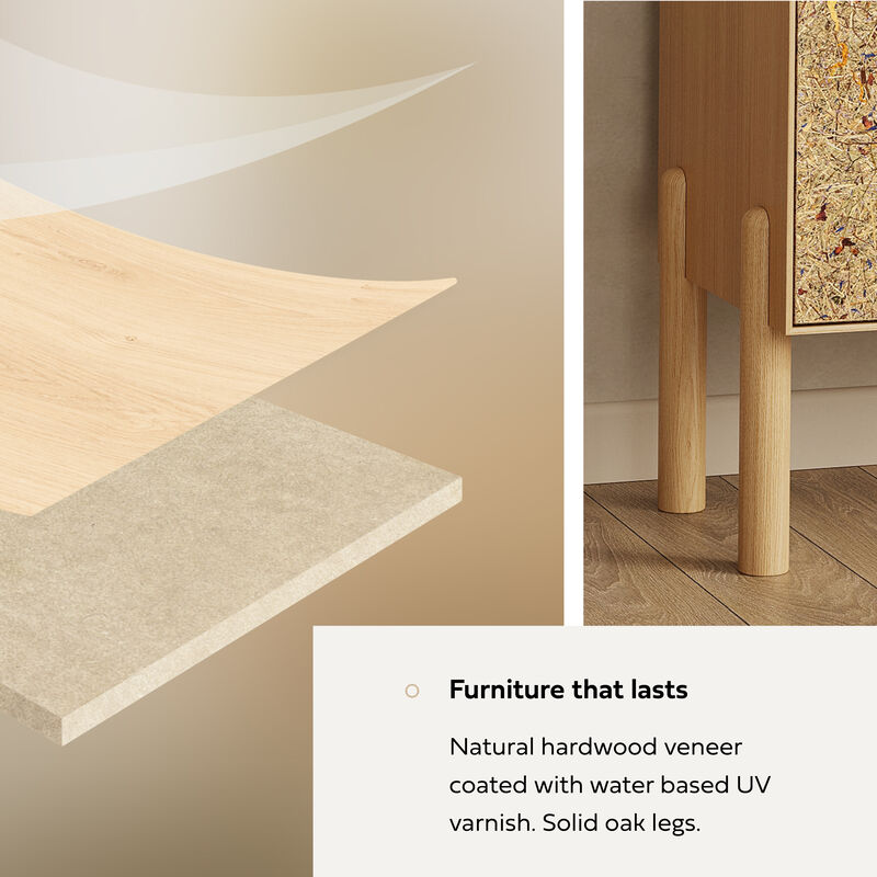 BLOOM Designer Sideboard Featuring Handcrafted Doors