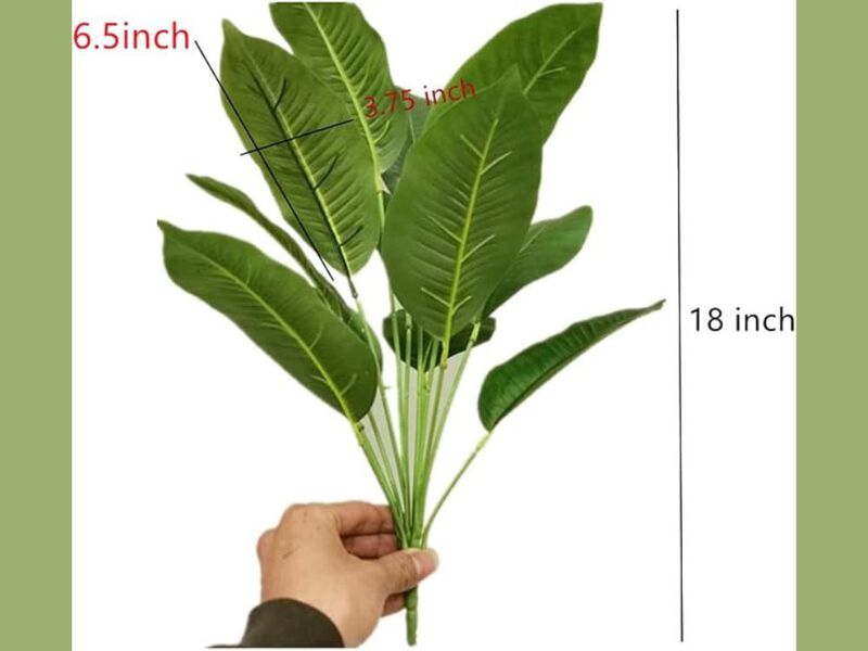 Green Artificial Greenery Stems UV Resistant Outdoor Garden Porch Decor image number 2