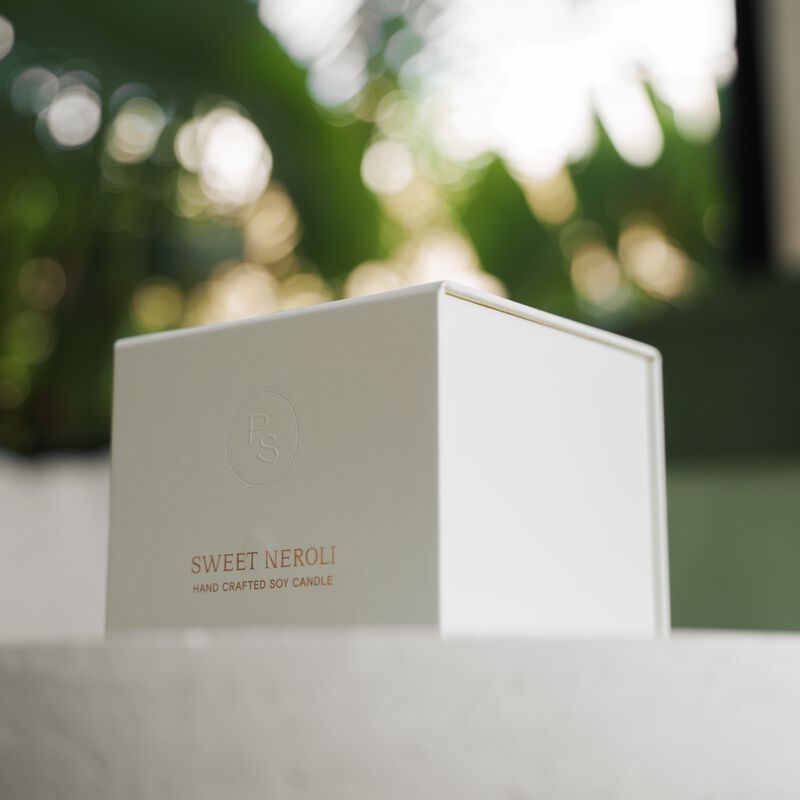 Sweet Neroli Luxury Ceramic Soy Candle - Hand Poured, Vegan