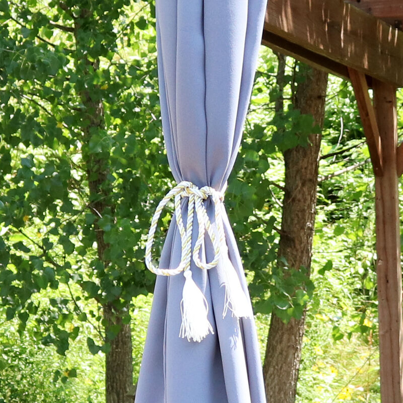 Sunnydaze Indoor/Outdoor Rope Curtain Tiebacks