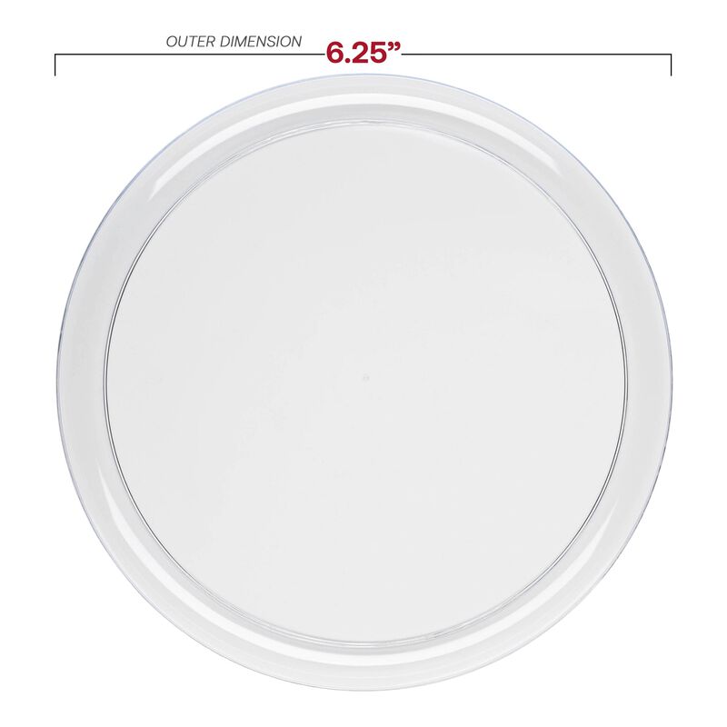 6.25" Flat Round Plastic Pastry Plates (240 Plates) image number 2