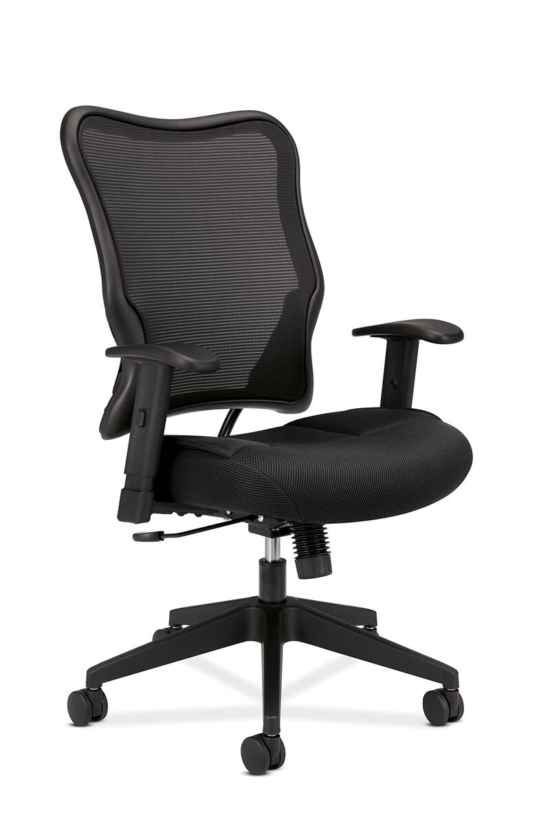 HON Wave Office Chair High Back Mesh Ergonomic Computer Desk Chair - Adjustable Arms & Pneumatic Seat Height, Synchro-Tilt Tensi