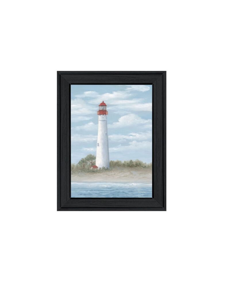 HomeRoots Set Of Two Cape May Lighthouse And Palm Trees Black Framed Wall Art image number 3
