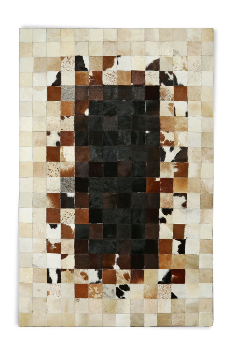 Natural Earth Tone Cowhide Patchwork Rug image number 0