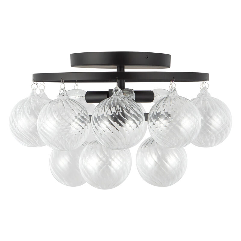 Faye 18 in Semi Flush Mount with Glass image number 1