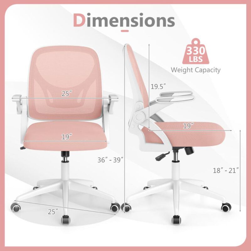 Hivvago Ergonomic Computer Desk Chair with Lumbar Support and Flip-up Arms
