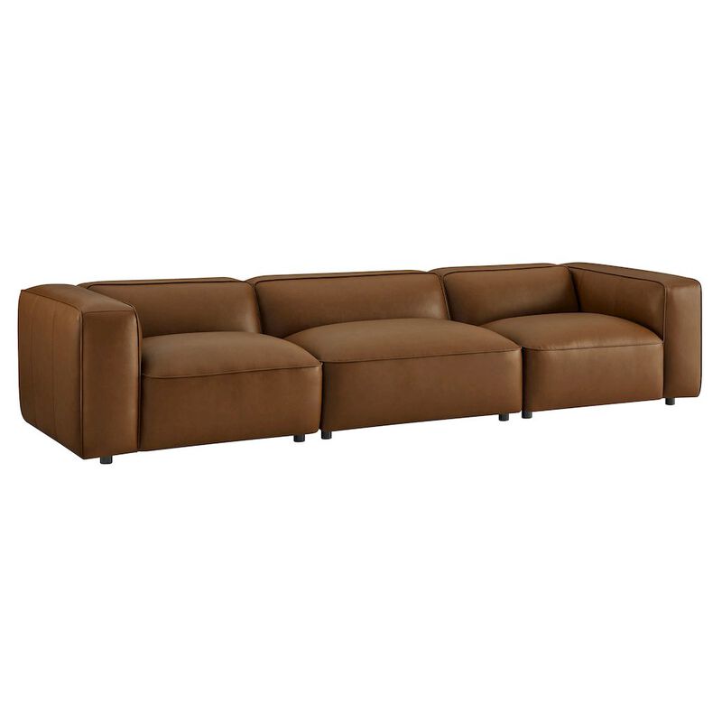 Auren 3-Piece Upholstered Vegan Leather Modular Sofa image number 0