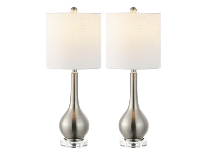 Dylan Metal/Crystal Teardrop LED Table Lamp