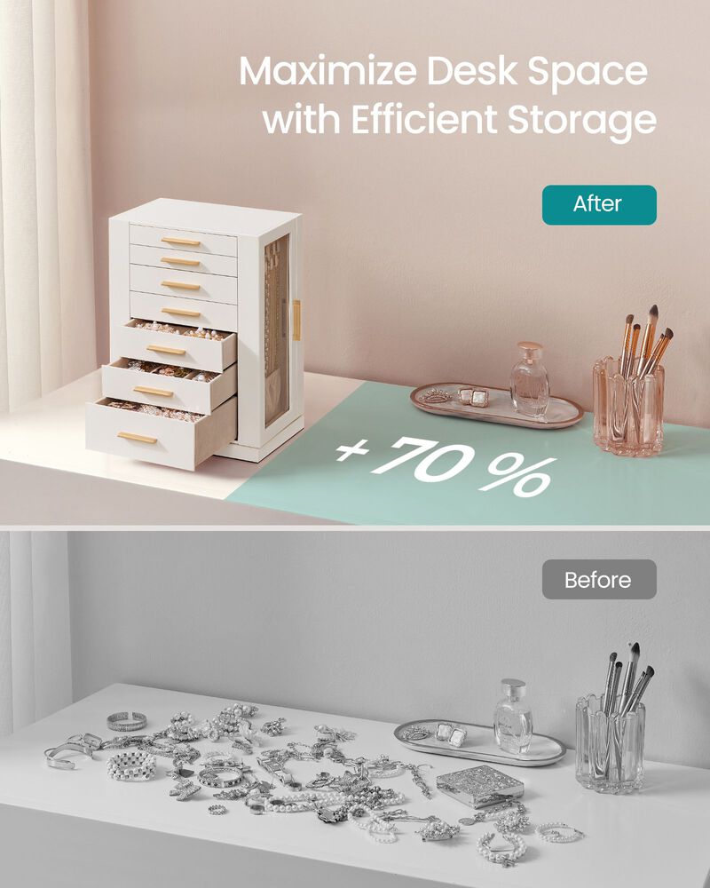 360&deg; Rotating Jewelry Box &ndash; Elegant and Convenient Organizer for Easy Access