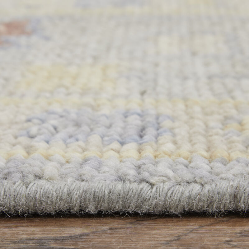 HomeRoots Wool Floral Hand Knotted Area Rug With Fringe image number 3