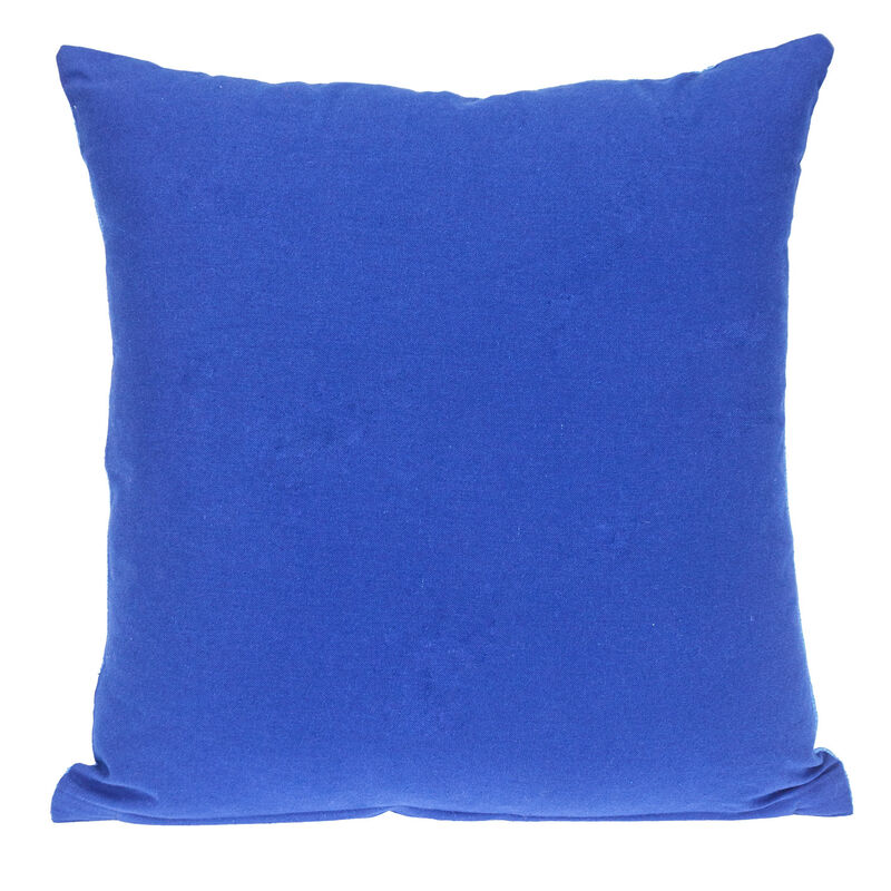 HomeRoots 18" Blue Cotton Throw Pillow image number 2