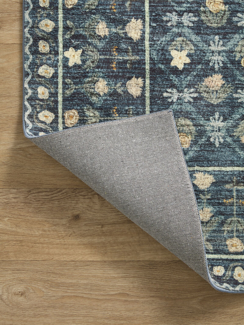 Eden EDE03 Lattice Indigo 7'6" x 9'6" Rug by Rifle Paper Co. x Loloi