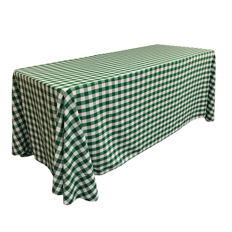 Polyester Checkered Tablecloth 90 by 132 Inch for Banquets and Gatherings image number 0