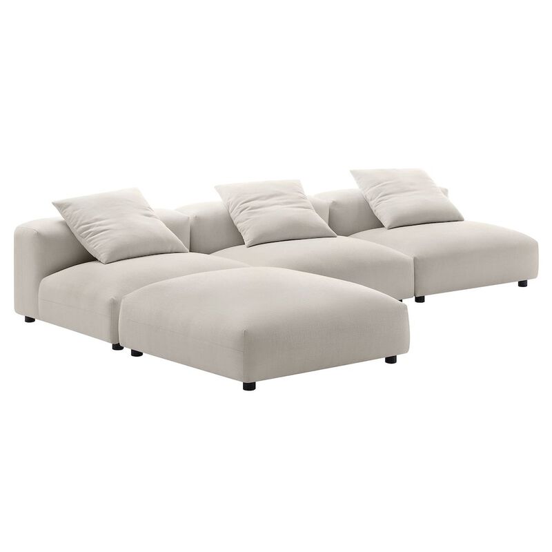Solace 4-Piece Modular Upholstered Fabric Sectional Sofa image number 3