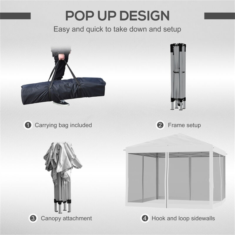 Commercial Pop-Up Canopy Tent  Quick Setup Shade Shelter for Fairs & Trade Shows