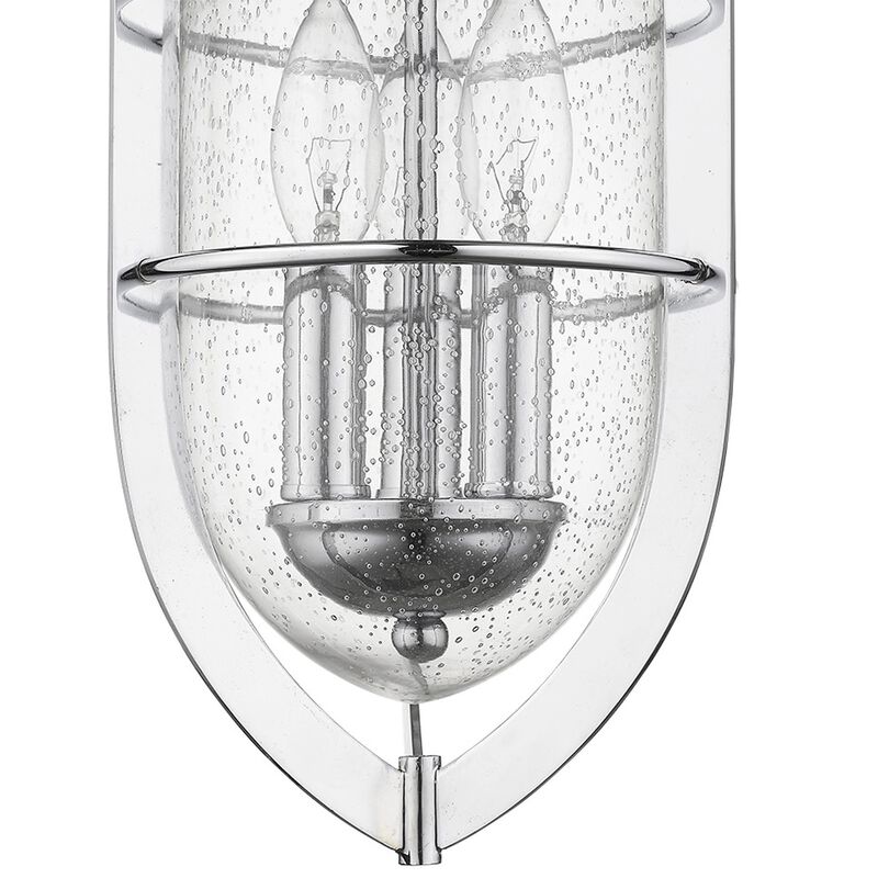 Hivvago Dylan 3-Light Chrome Hanging Lantern
